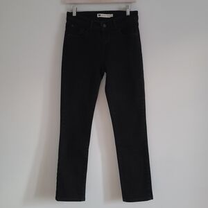 Levi's Women's Black Demi Curve Classic Rise Slim Leg Jeans Size 28